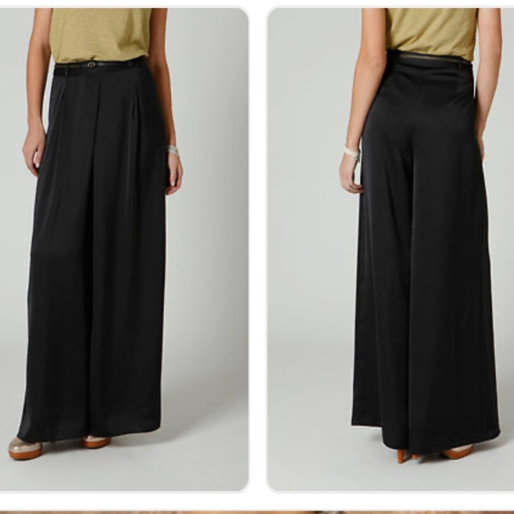 Leifsdottir Wide Leg Satin Palazzo Pant from Anthro